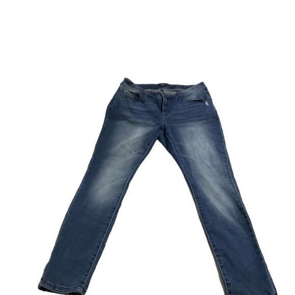 Jones New York Women's Skinny Jeans Blue Designer Pockets Zip Fly Button Closure - Picture 1 of 4